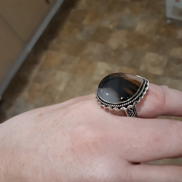 New Montana Agate 925 Silver Ring. - Picture 3 of 5